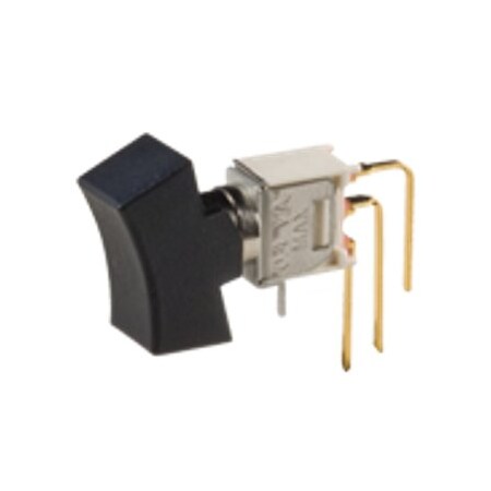 C&K Components Rocker Switch, Dpdt, On-On, Latched, 0.02A, 20Vdc, 6 Pcb Hole Cnt, Solder Terminal, Wide Rocker T201J1ABE2